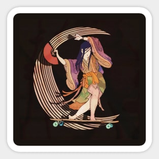 SKATEBOARDING GEISHA Sticker